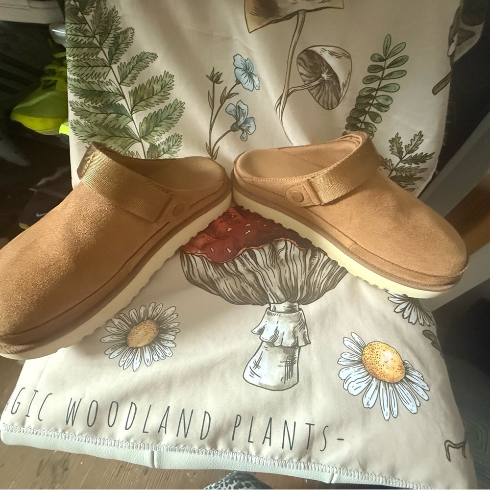 UGG Tan Wedge Slip-Ons